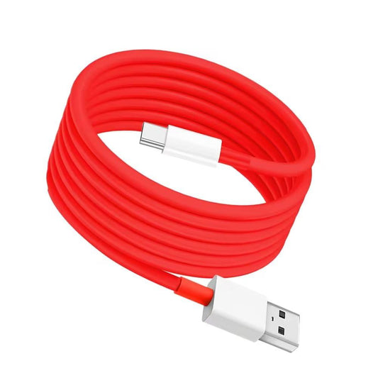 TWS Compatible 80W Charging Cable USB to Type C Warp Charger SuperVooc/Dash Fast Charge Cable