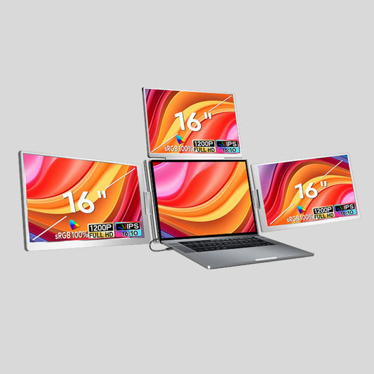 RITEK 16" Quad Monitor Portable Laptop Screen Extender Display