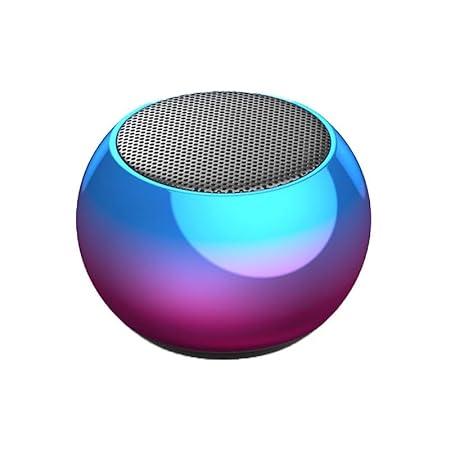 TWS Bluetooth Speaker 4D Mini Electroplating Round Steel Speaker - Multicolor - Pack of 1