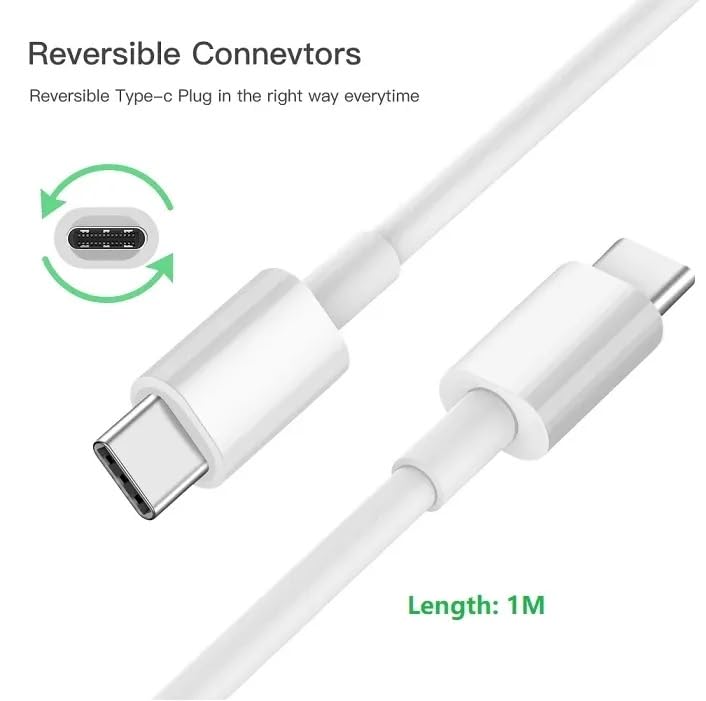 Type C to C Fast Charging USB C Cable 3.0 white