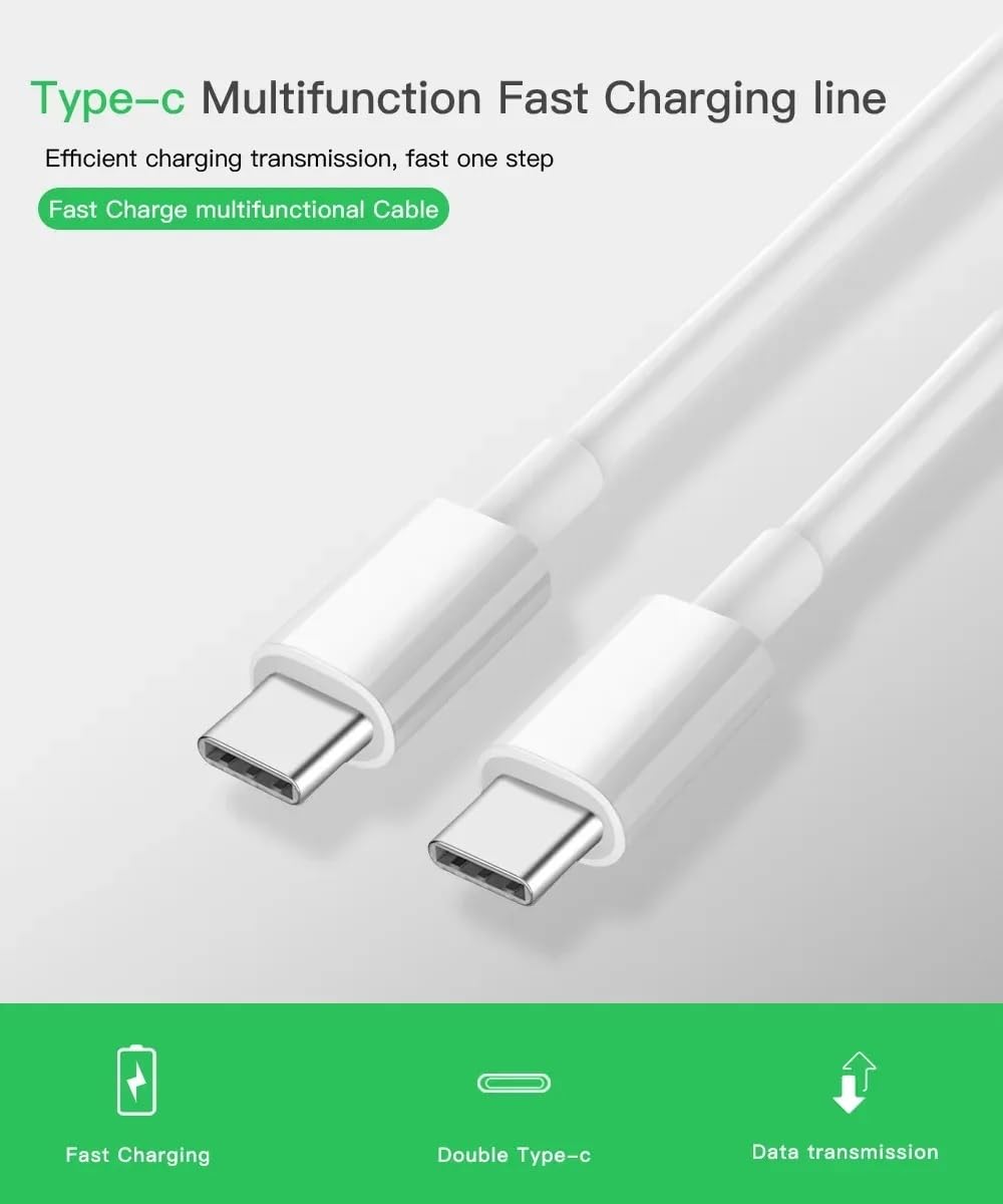 Type C to C Fast Charging USB C Cable 3.0 white